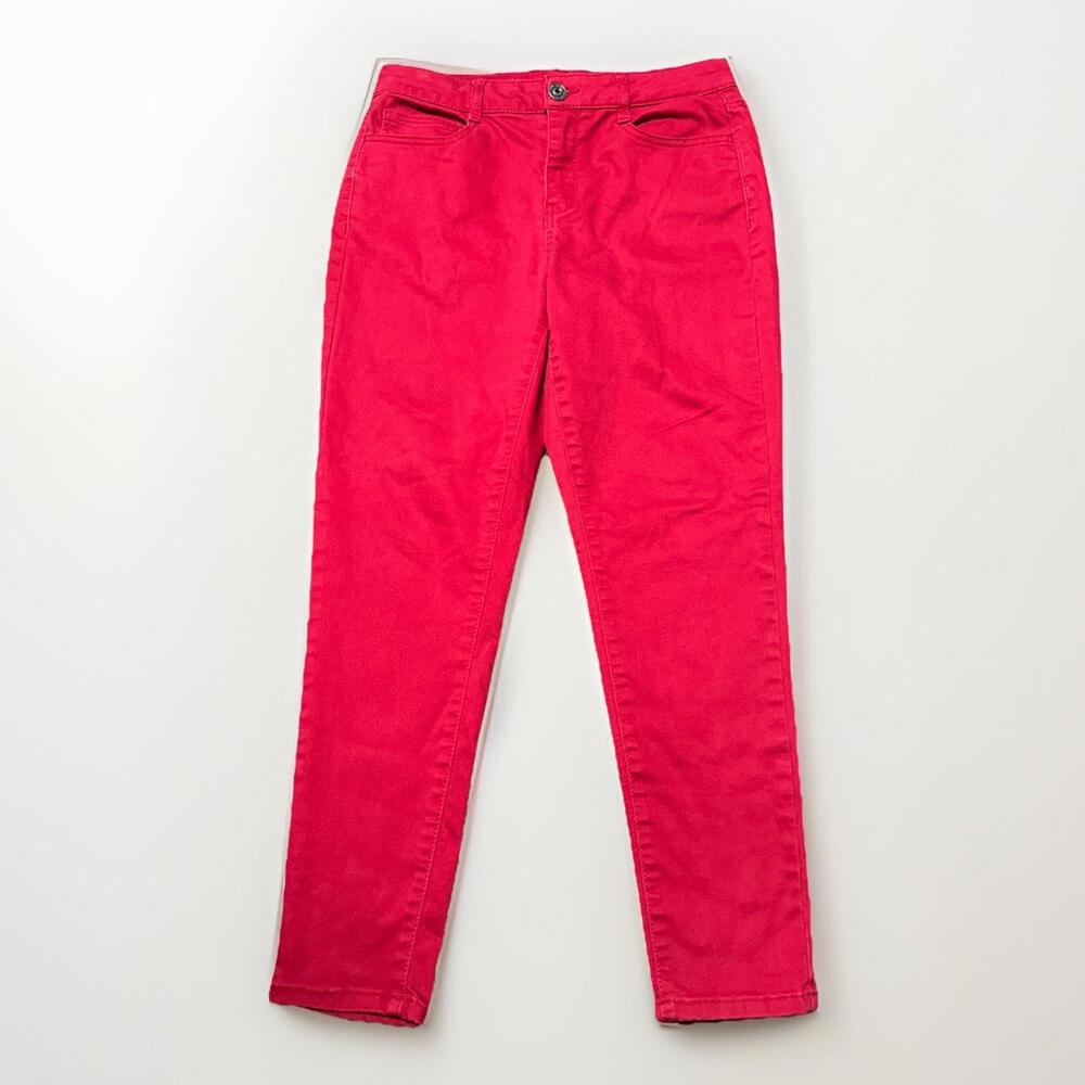 SO Jeans Woman’s Size 11 High Rise‎ Jegging Stretch Red Soft Denim 30x26